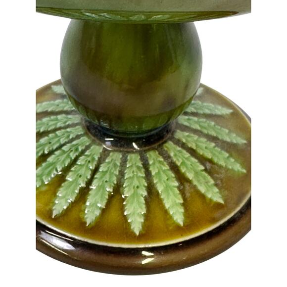 Wedgwood England Antique Late 1800's Majolica Small Comport Floral Motifs-Rare - Picture 10 of 14